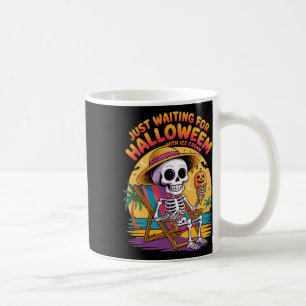 Beach Skeleton With Ice Cream Halloween Summer Cou Coffee Mug