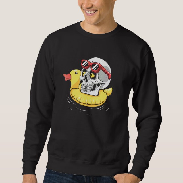 Beach Skull Summer Goth Sweatshirt (Front)