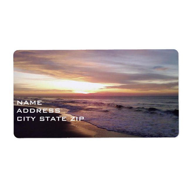 ****BEACH SLEVER**** ÉTIQUETTE DE ADRESSE (Devant)