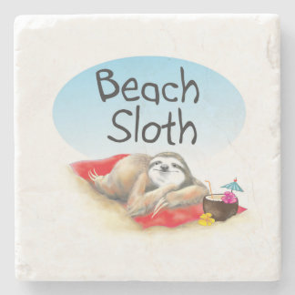 Beach Sloth Coaster
