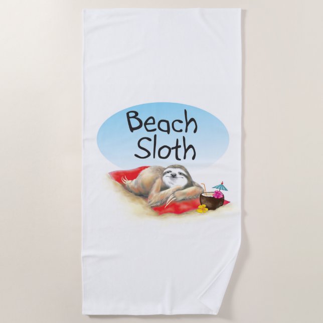 Beach Sloth Towel (Front)