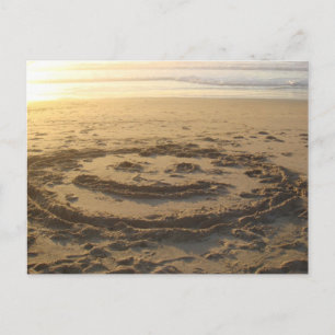 Beach Smile Sunset Postcard