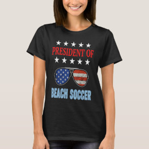 Beach Soccer Accessories  USA Flag Beach Saying T-Shirt