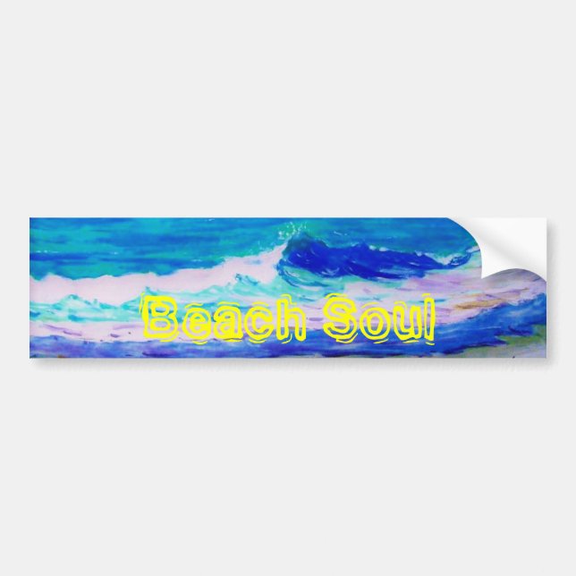 Beach Soul Bumper Sticker (Front)