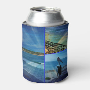 Beach Sparkle Photo Collage, Can Cooler