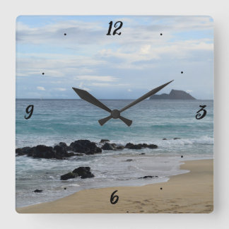 Beach Square Wall Clock