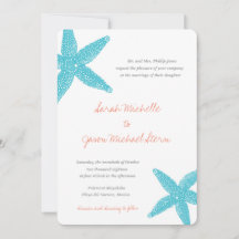 Beach Starfish Faire-part de mariage