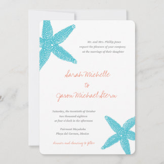 Beach Starfish Faire-part de mariage