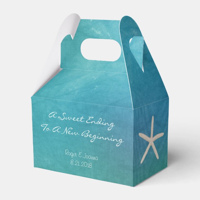 Beach Starfish Favour Box (Back Side)