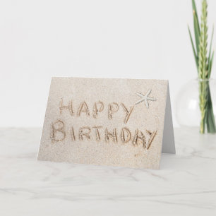 Beach Starfish Happy Birthday  Card