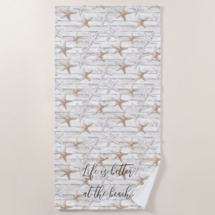 Beach Starfish personalized better at the beach Beach Towel