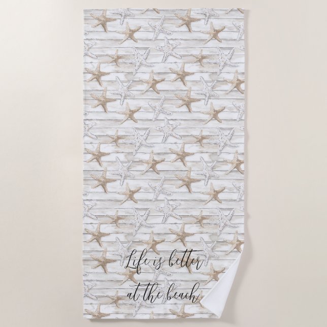 Beach Starfish personalized better at the beach Beach Towel (Front)