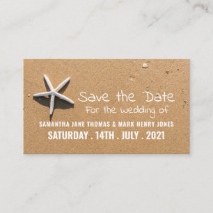 Beach Starfish, Save the Date Enclosure Card