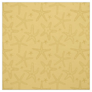 Beach Starfish Sea Stars Sand Coloured Coastal Fabric
