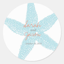 Beach Starfish Sticker 3" round