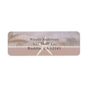 Beach Starfish Taupe Tan Chic Elegant Invitation