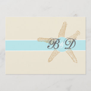 Beach Starfish Wedding Invitation