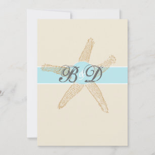 Beach Starfish Wedding Invitation