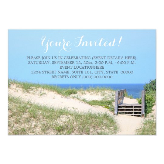 Beach Steps Invitations