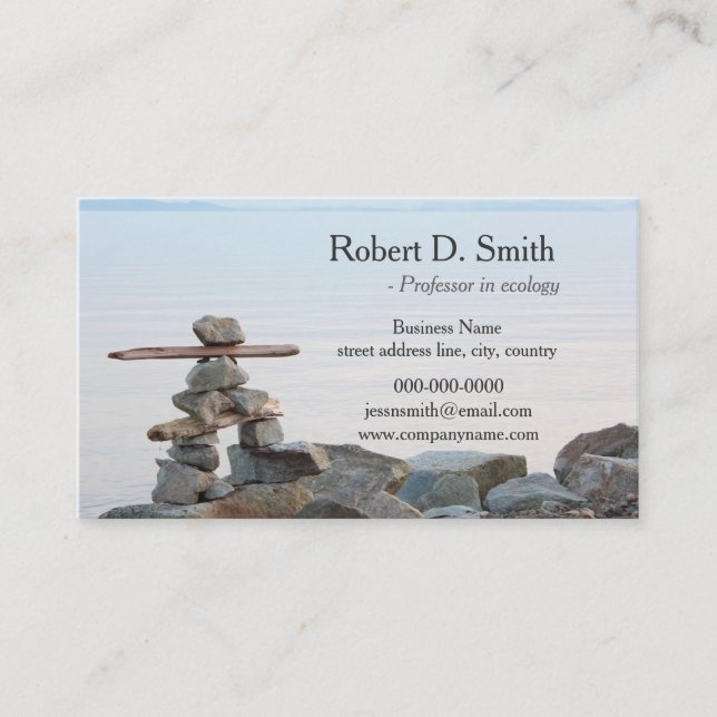 beach stone art professional business card (Front)