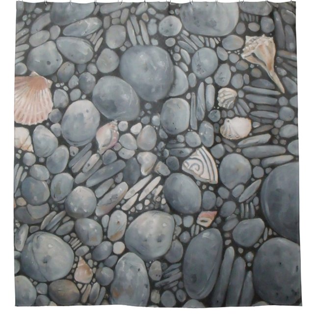 Beach Stones Shells Pebbles Rocks Painting Art (Front)