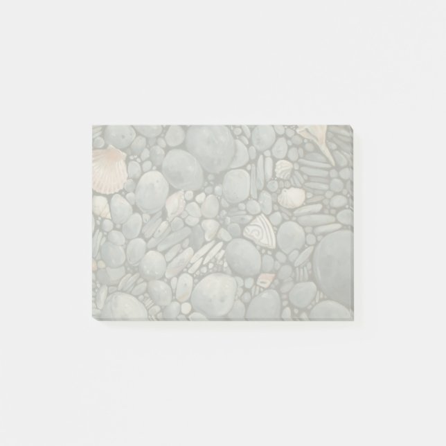 Beach Stones Shells Pebbles Rocks Painting Art Post-it Notes (Front)
