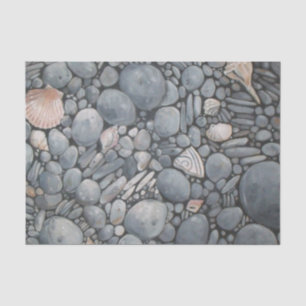Beach Stones Shells Pebbles Rocks Painting Art Tissue Paper