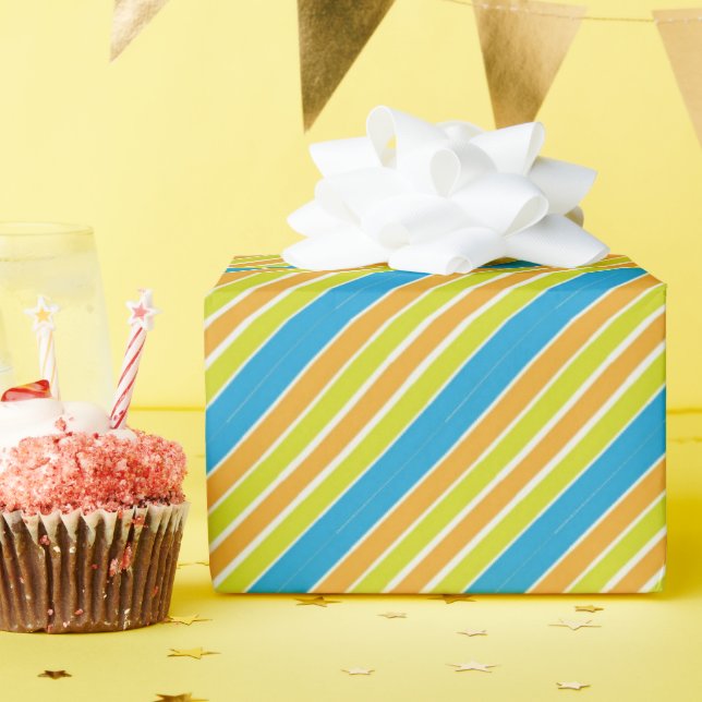 Beach Stripes Wrapping Paper (Birthday Party)