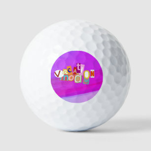 Beach Style Retro Vacay Mode Golf Balls