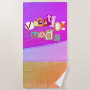 Beach Style Retro Vacay Mode  Towel