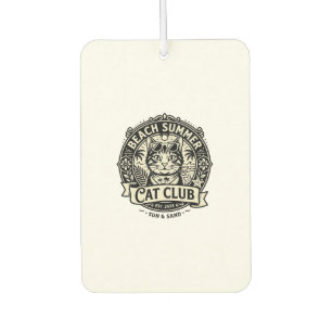 Beach Summer Cat Funny Cat Graphic - Beach Summer Air Freshener