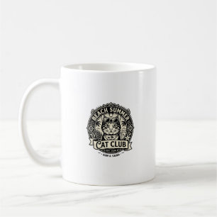 Beach Summer Cat Funny Cat Graphic - Beach Summer Coffee Mug
