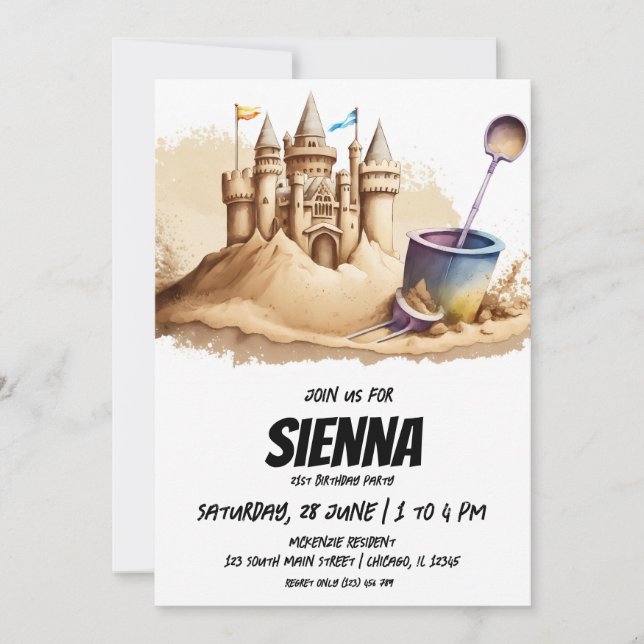 Beach Summer Party Invitation (Front)