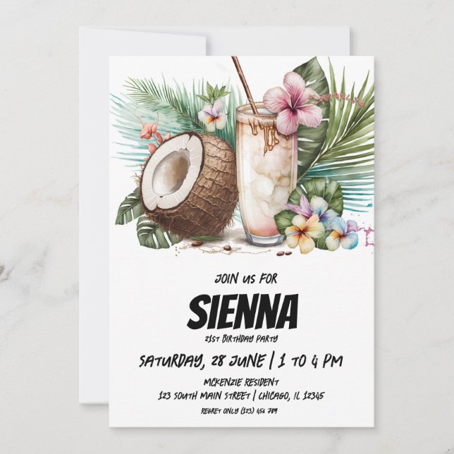 Beach Summer Party Invitation (Front)
