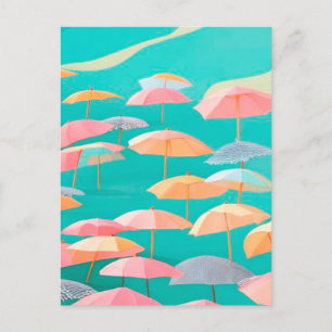 Beach summer postcard