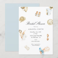 Beach Summer Seashore Watercolor Bridal Shower