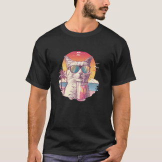 Beach Summer Vacation Reflective Sunglasses Cute C T-Shirt