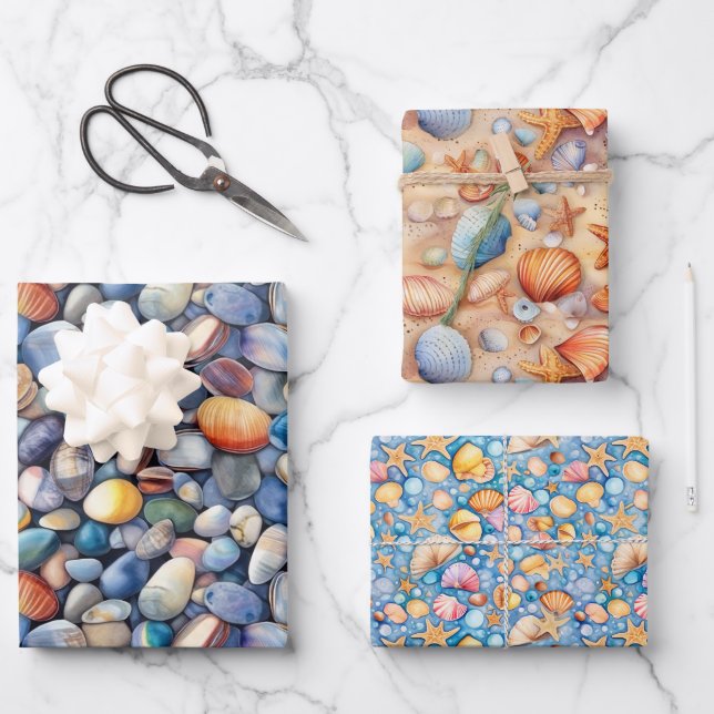 Beach Summer wrapping paper (Front)