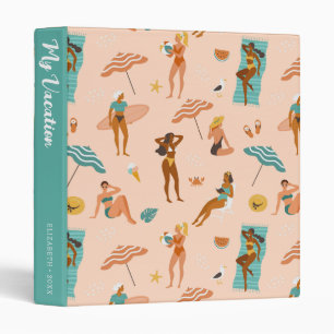 Beach Sunbathers Pattern Binder