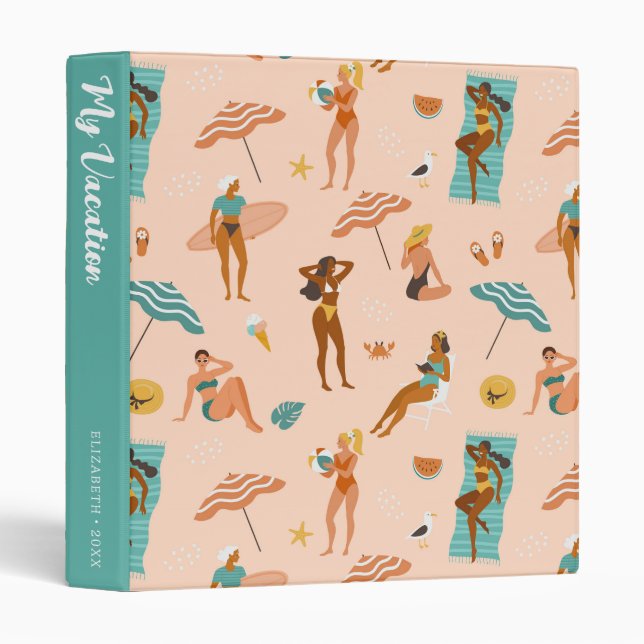 Beach Sunbathers Pattern Binder (Front/Spine)