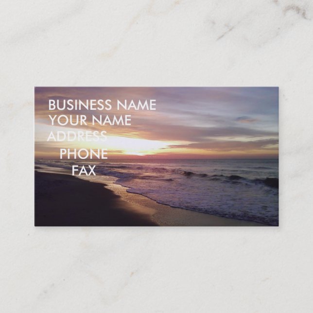 BEACH SUNRISE BUSINESS CARD (Front)