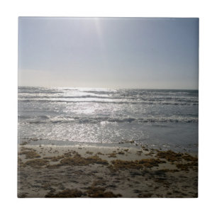 Beach Sunrise Ceramic Tile