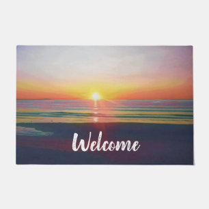 Beach Sunrise Customizable Doormat
