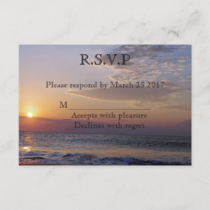 Beach Sunrise RSVP Card