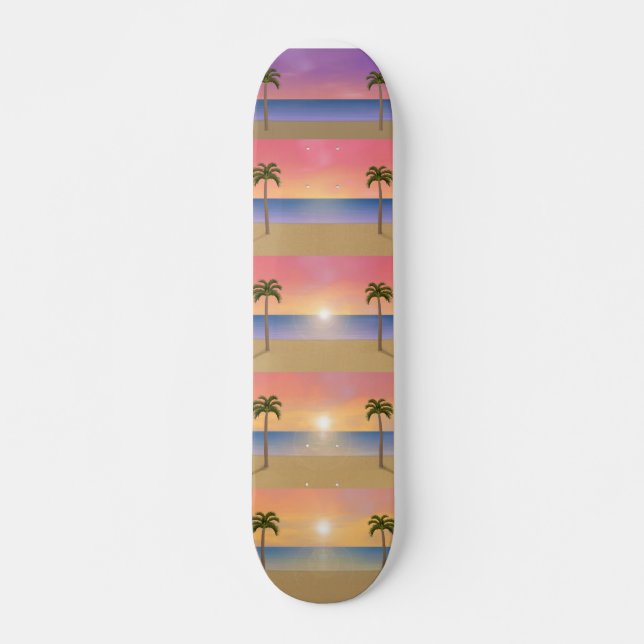 Beach Sunrise Sequence: Custom Skateboard (Front)
