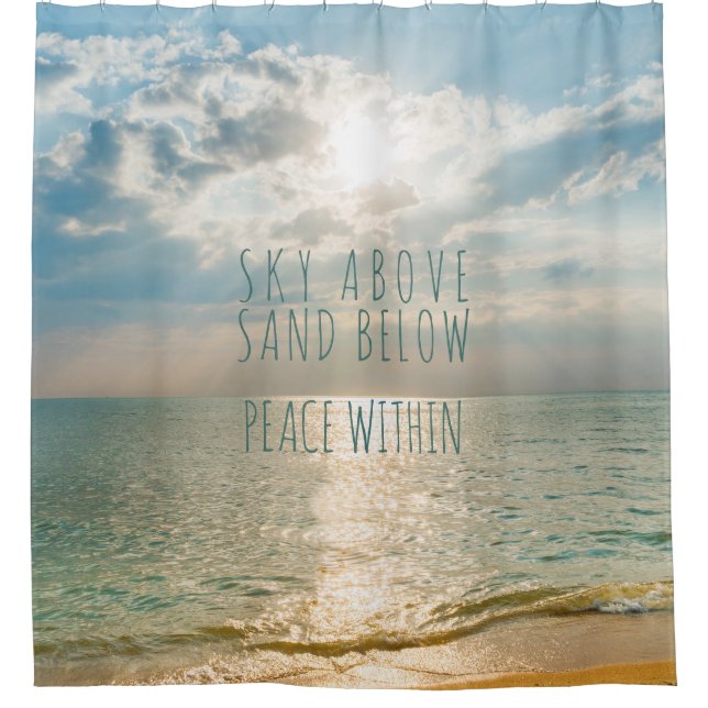 Beach Sunrise Sky Above Sand Below Peace Within (Front)
