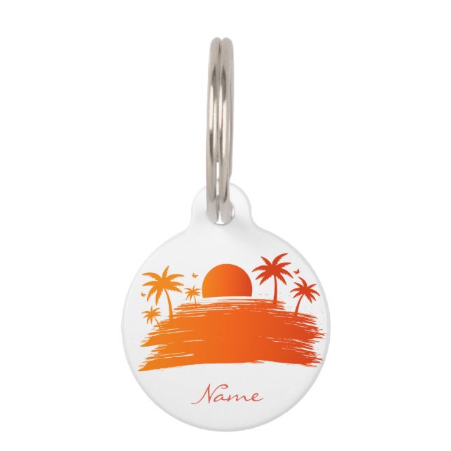 Beach Sunrise Sunset Thunder_Cove Pet Tag (Front)