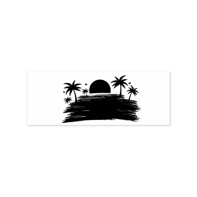 Beach Sunrise Sunset Thunder_Cove Rubber Stamp (Imprint)
