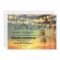 beach sunset and string lights wedding invitation