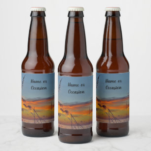 Beach Sunset Beer Label